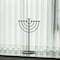 Vintiquewise Small Modern Silver 9 Branch Lighting Thin Pipe Hanukkah Menorah, Metal-Aluminum QI004118.SI.S - alternate 7